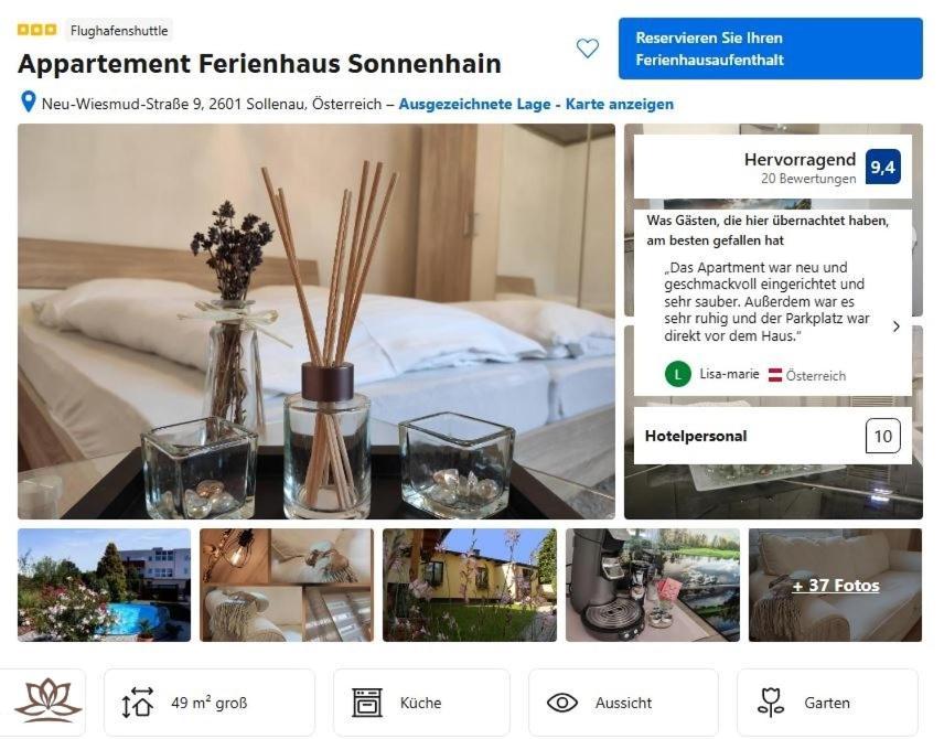 Appartement/ferienhaus Sonnenhain Ferienhaus *